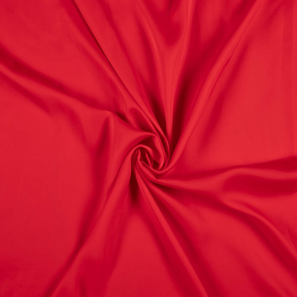 Vermilion Red Plain Imported Satin Fabric