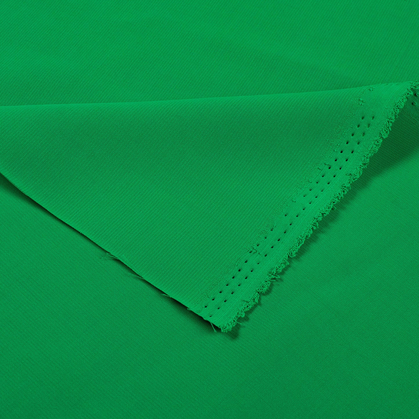 Fun Green Plain Vintage Crepe Fabric (Width 56 Inches)