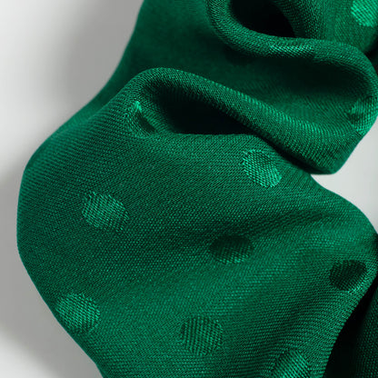 Sacramento Green Plain Booti Satin Handmade Scrunchie