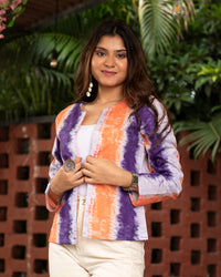 Tye And Dye Printed Jacket