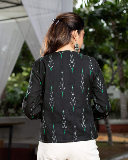 Abstract Ikkat Jacket