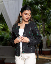 Abstract Ikkat Jacket
