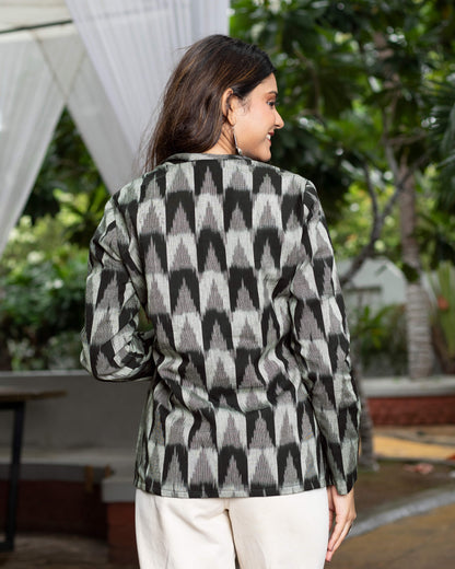 Abstract Ikkat Jacket