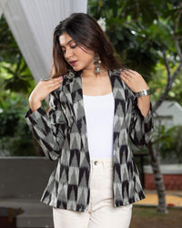 Abstract Ikkat Jacket