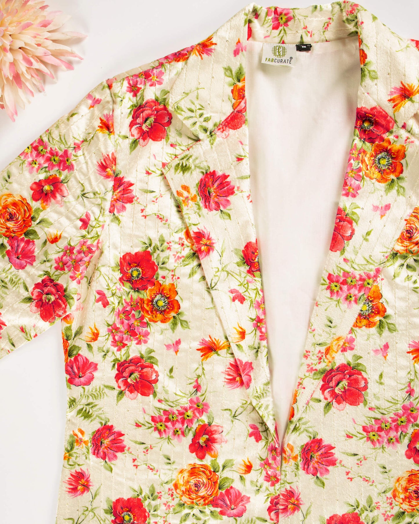Floral Printed Superior Velvet Jacket