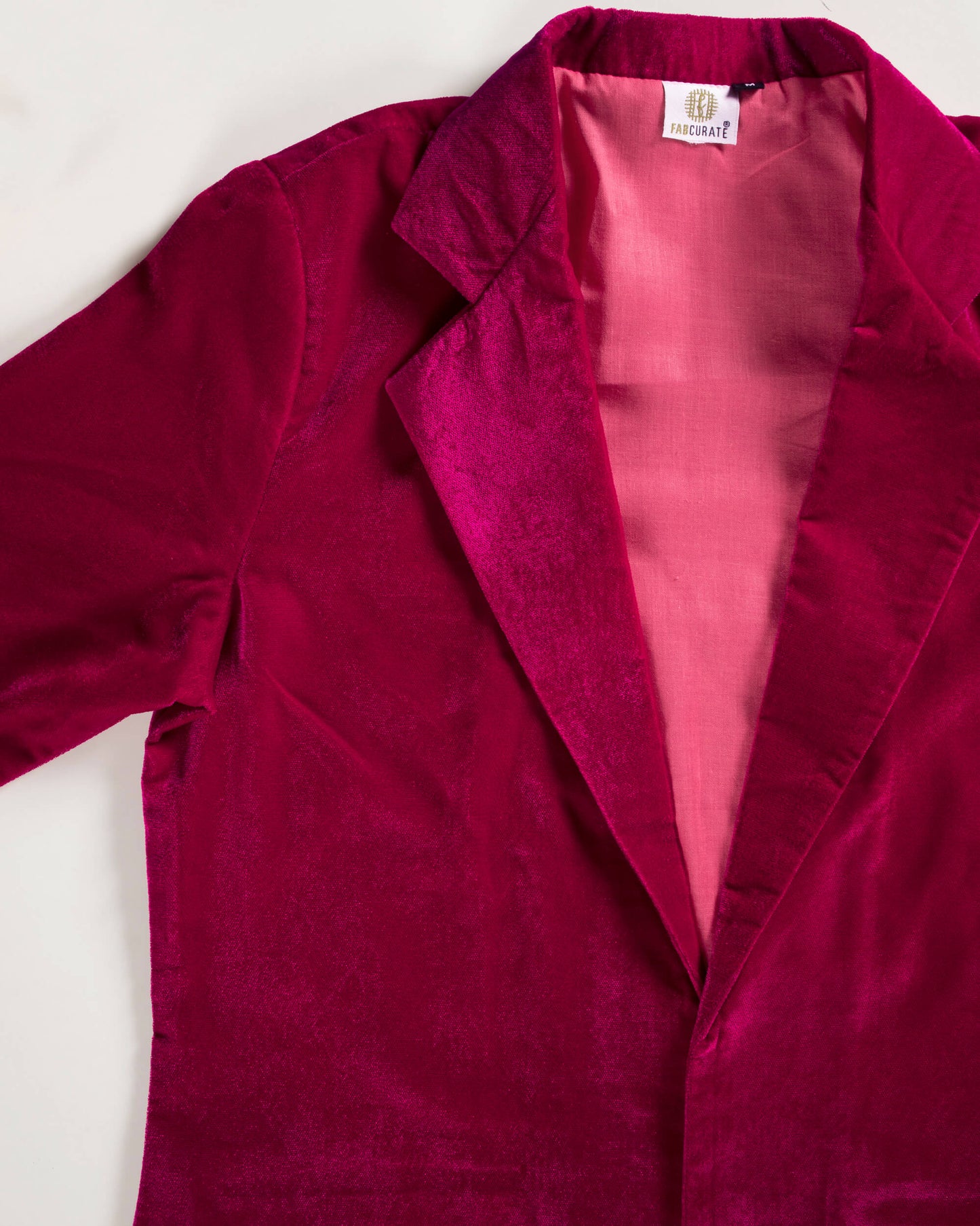Hot Pink Premium Velvet Jacket