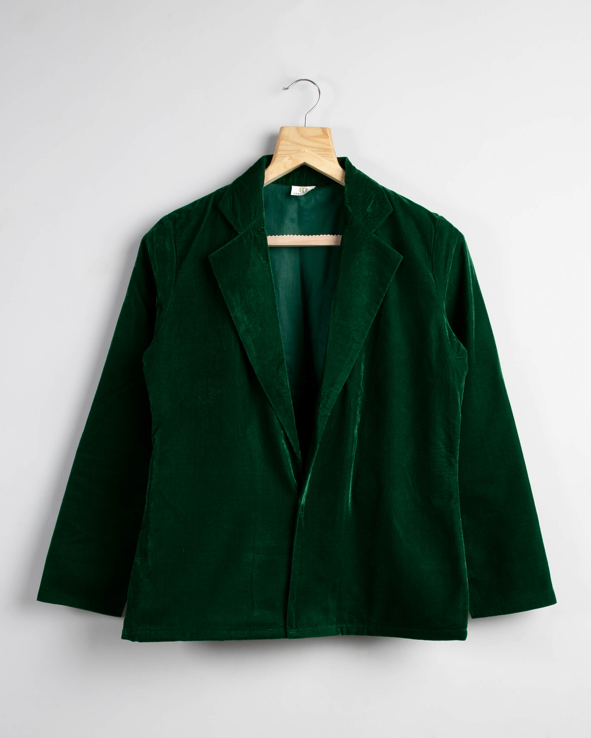 Green velvet ladies jacket hotsell