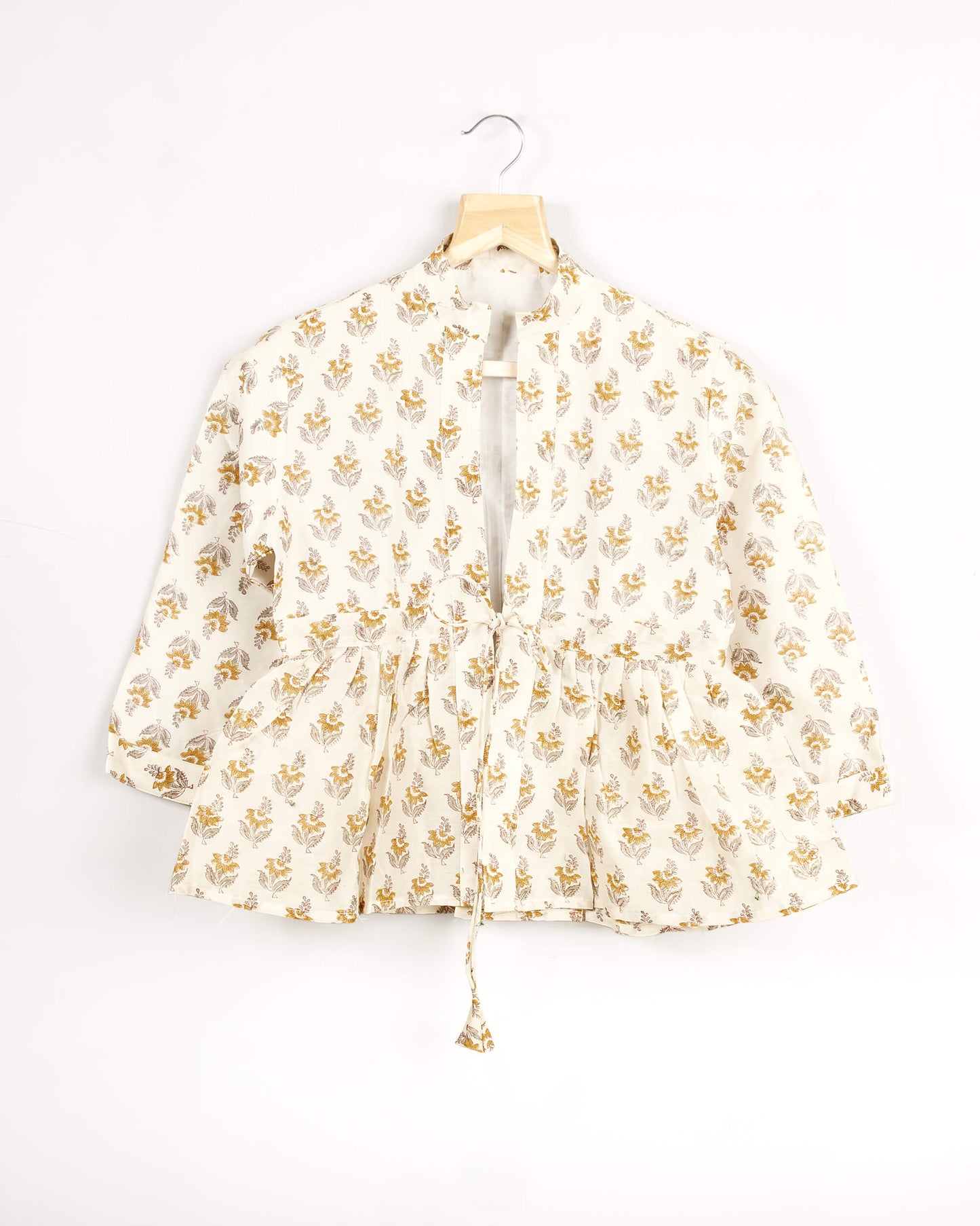 Chanderi Collar Frill Jacket