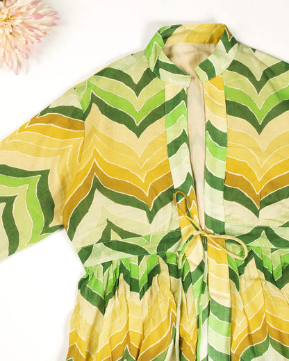 Trendy Chevron Frill Jacket For Women