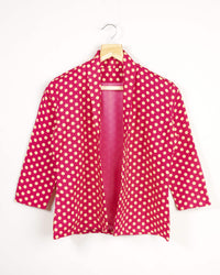 Polka Dots Printed Kimono Jacket