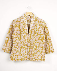 Handblock Floral Printed Kimono Jacket