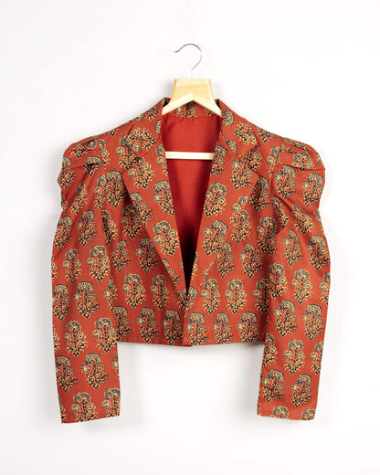 Floral Puff Sleeve Jacket