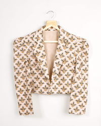 Fancy Floral Puff Sleeve Jacket