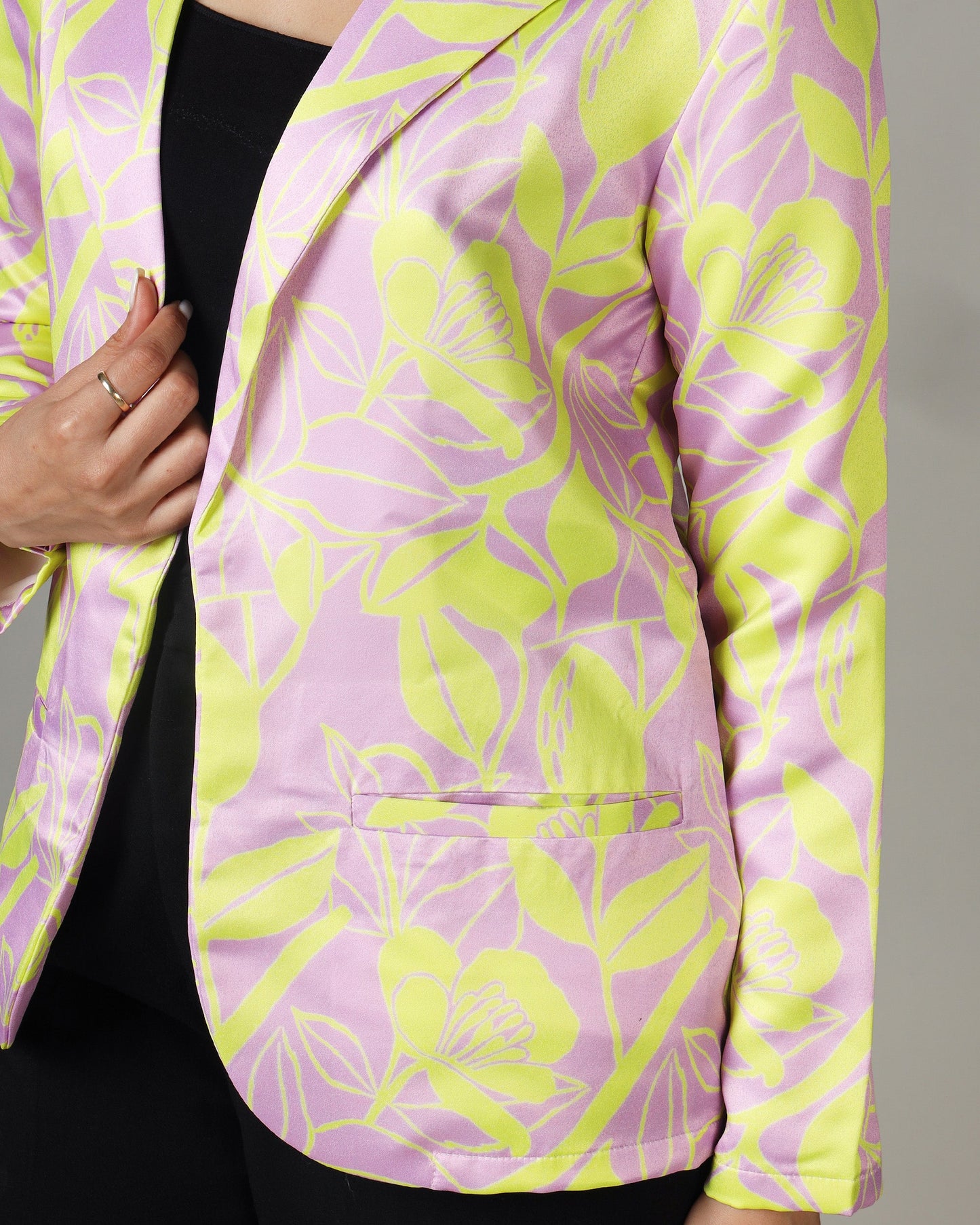 Modern Color Splash in Women's Floral Jacket