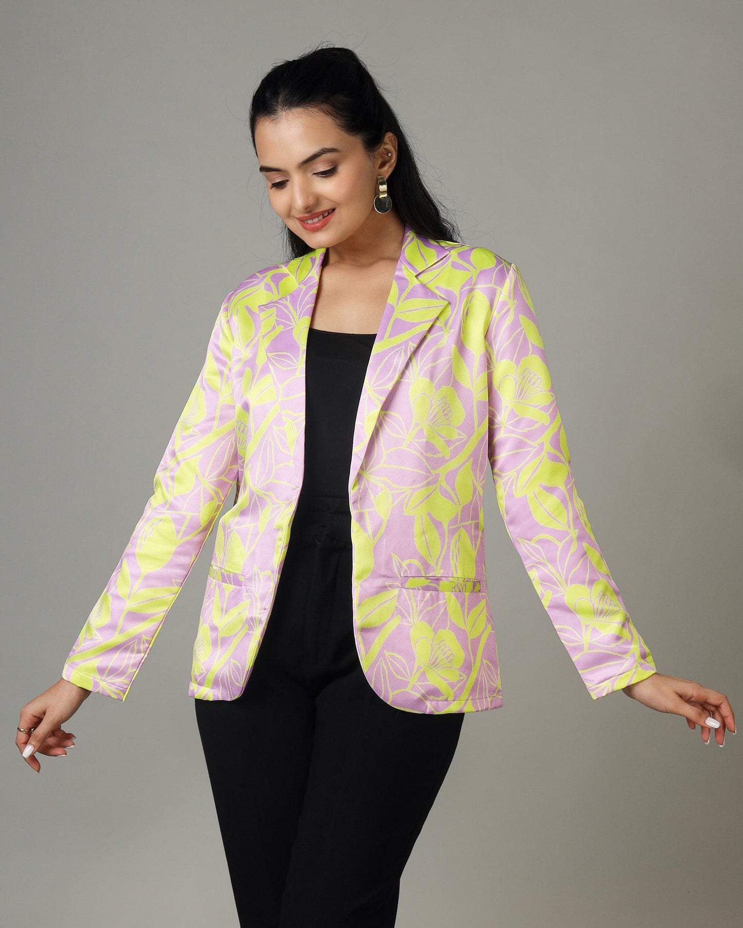 Modern Color Splash in Women's Floral Jacket