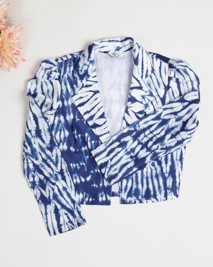 Shiiborii Printed Puff Sleeve Jacket