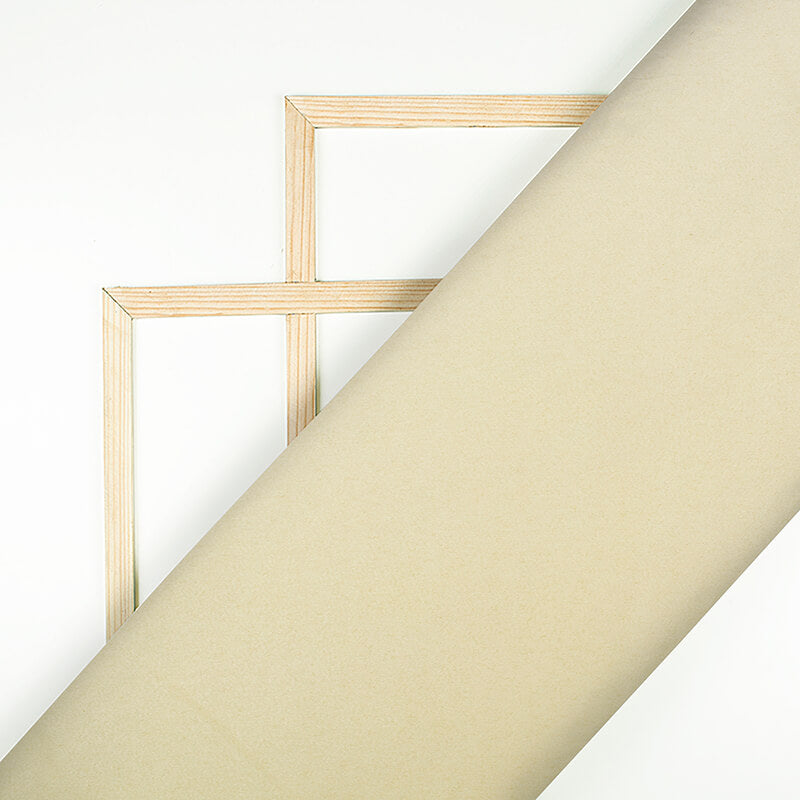 Cream Plain Suede Fabric (Width 60 Inches) - Fabcurate