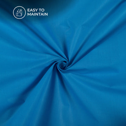 Cerulean Blue Plain Cotton Lining Fabric