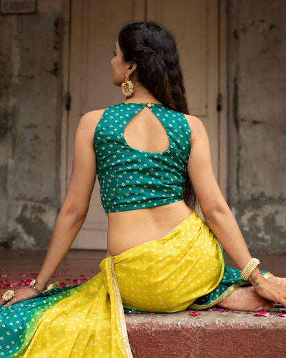 Bandhanii Jewel And Keyhole Neck Blouse