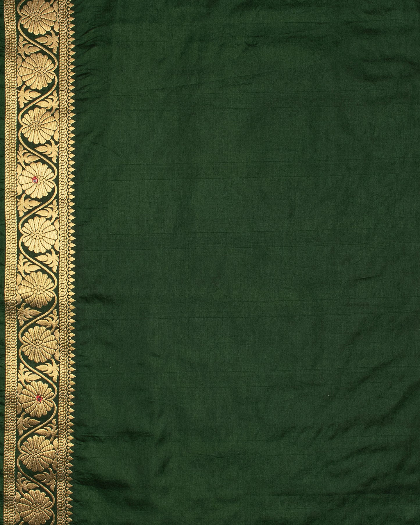 Green Traditional Bandhani Jacquard Work with Delica Beads Exclusive Silk Saree