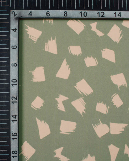 Light Grey And Peach Geometric Pattern Digital Print Georgette Scarf