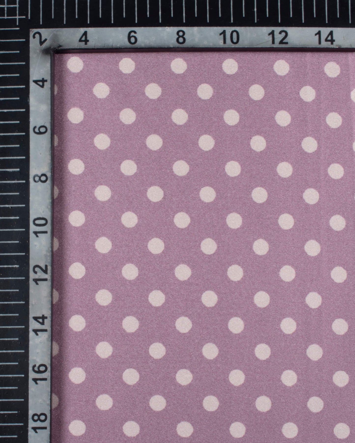 Lavender Purple And Off White Polka Dots Pattern Digital Print Japan Satin Scarf