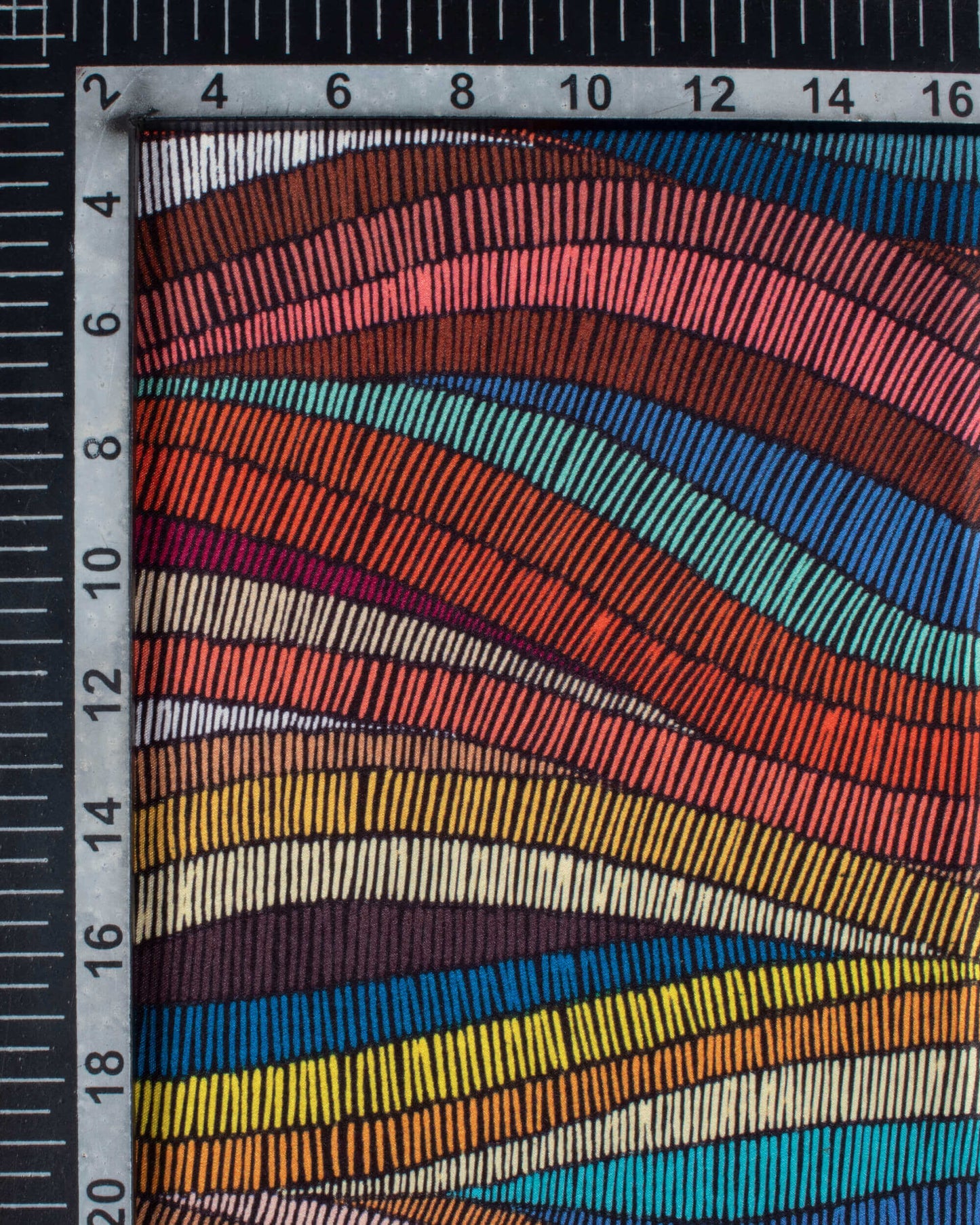 Multi-Color Abstract Pattern Digital Print Japan Satin Scarf