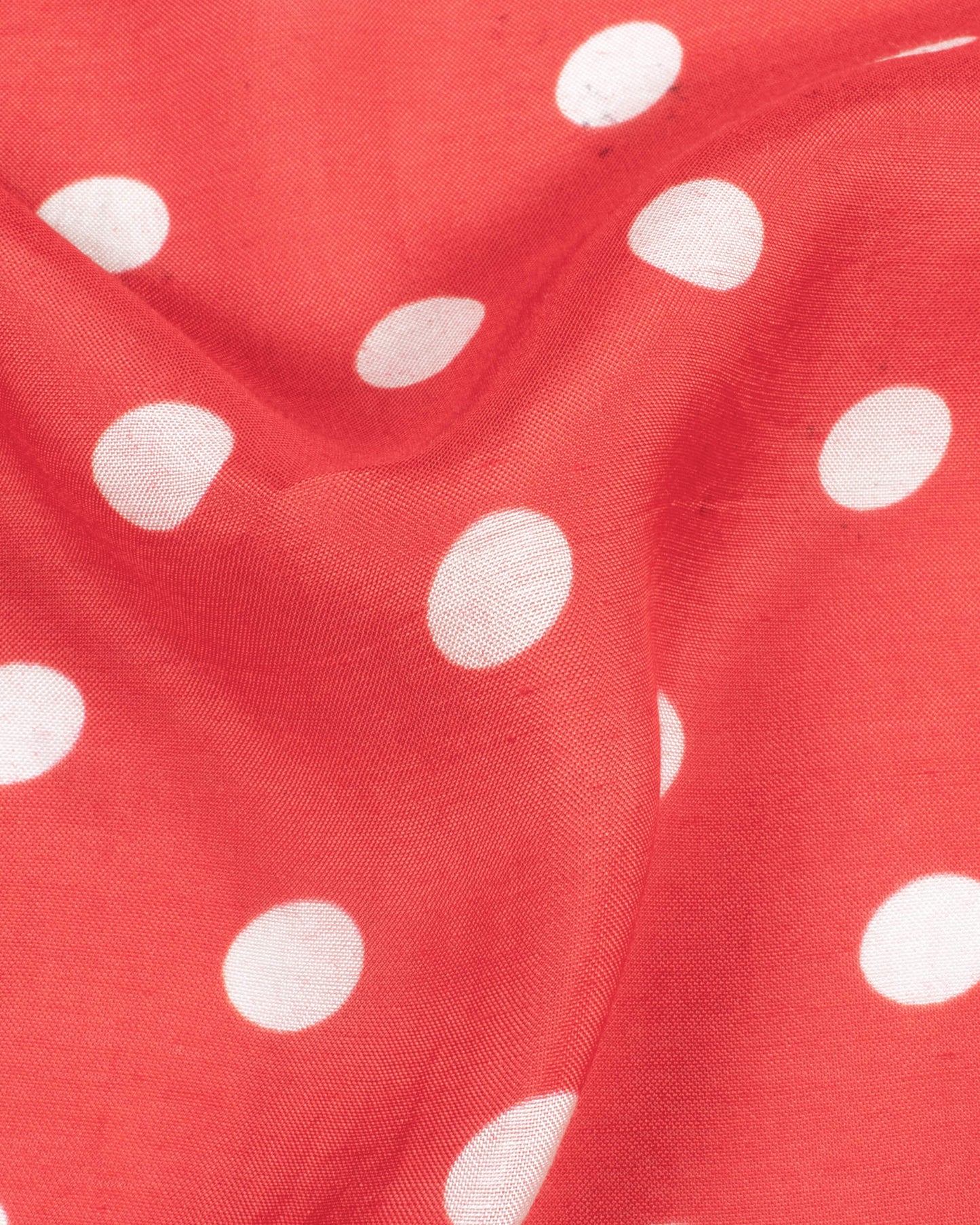 Red And White Polka Dots Pattern Digital Print Viscose Muslin Stole