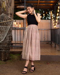 Booti Printed Midi Skirt