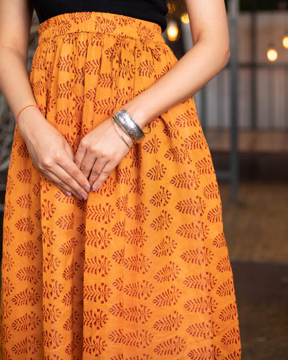 Booti Printed Midi Skirt