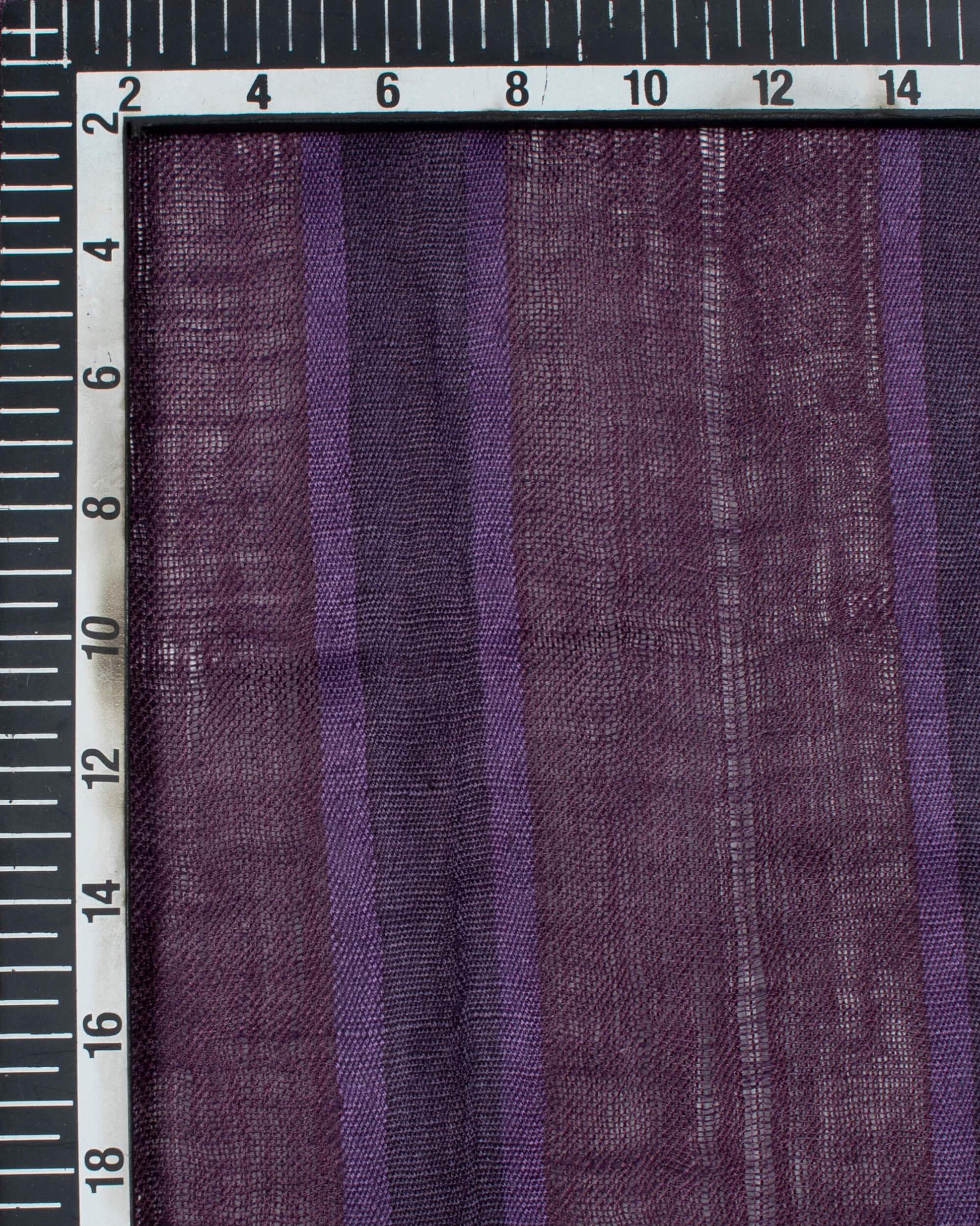 Dark Purple And Black Stripes Pattern Woven Bhagalpuri Cotton By Linen Stole - Fabcurate