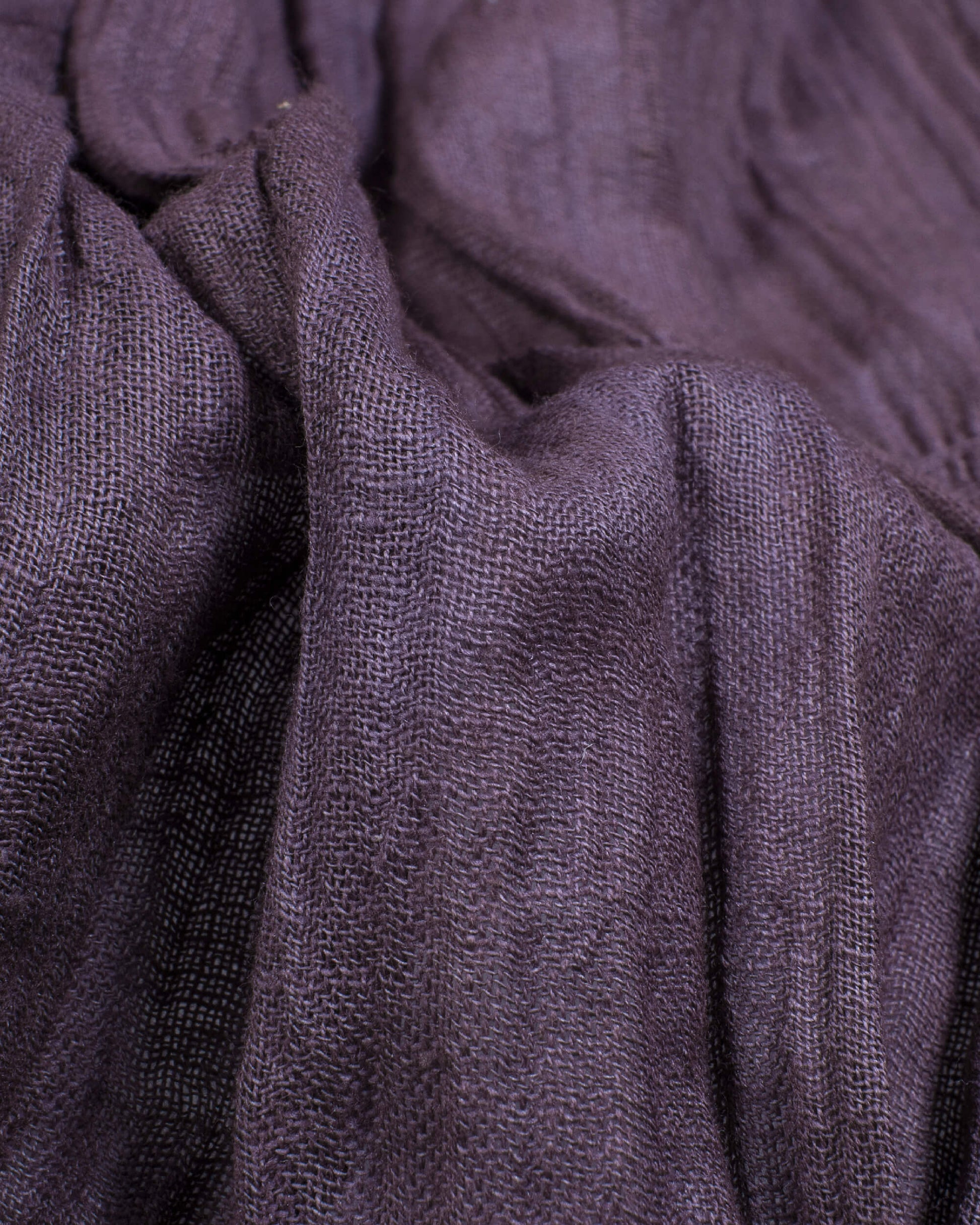 Grey Plain Woven Bhagalpuri Strechable Cotton By Linen Stole - Fabcurate