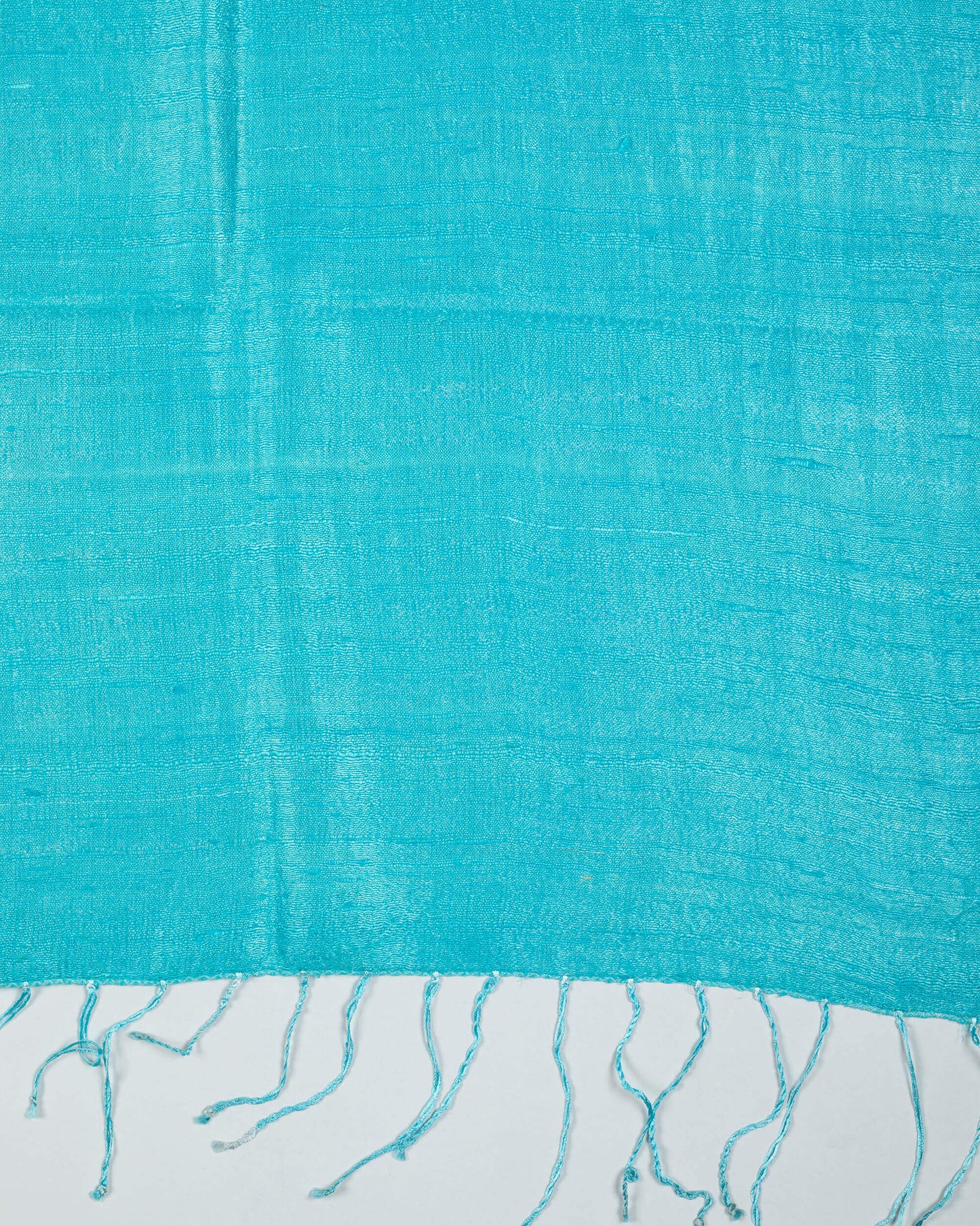 Sky Blue Plain Woven Bhagalpuri Dupion Tusser Silk Stole - Fabcurate