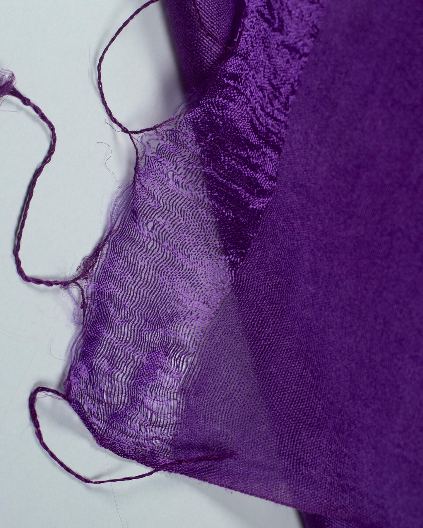 Purple Plain Woven Bhagalpuri Viscose By Tusser Silk Stole - Fabcurate