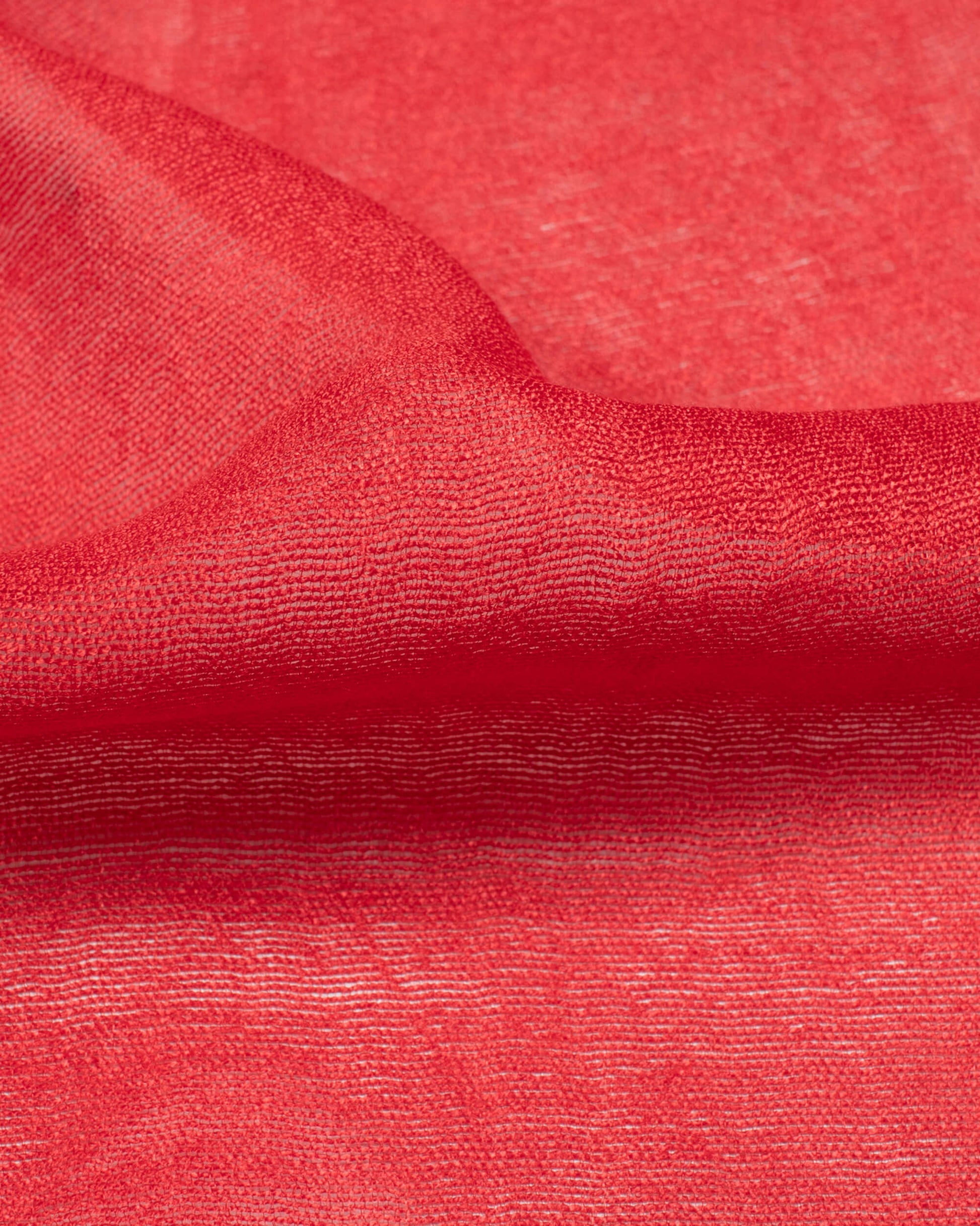 Red Plain Woven Bhagalpuri Viscose By Tusser Silk Stole - Fabcurate