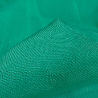 Carribean Green Plain Viscose Paper Silk Fabric