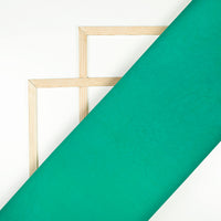 Carribean Green Plain Viscose Paper Silk Fabric
