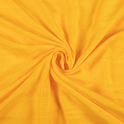 Honey Yellow Plain Viscose Muga Silk Fabric