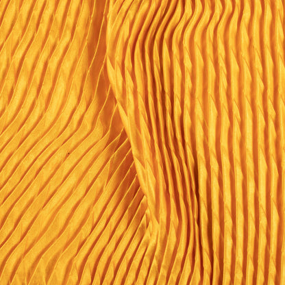 Mustard Yellow Plain Japan Satin Pleated Fabric