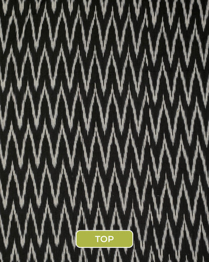 Pochampally Ikat Weave Cotton 3PC Unstiched Suit Set