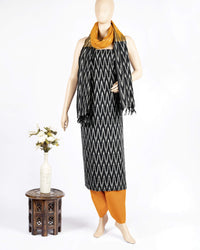 Pochampally Ikat Weave Cotton 3PC Unstiched Suit Set