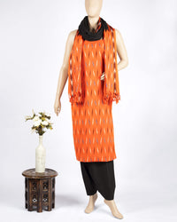 Pochampally Ikat Weave Cotton 3PC Unstiched Suit Set