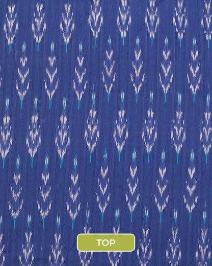 Pochampally Ikat Weave Cotton 3PC Unstiched Suit Set