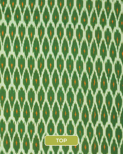 Pochampally Ikat Weave Cotton 3PC Unstiched Suit Set