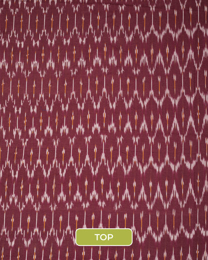 Pochampally Ikat Weave Cotton 3PC Unstiched Suit Set