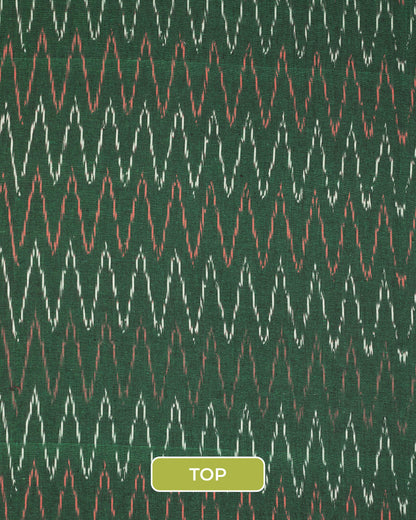 Pochampally Ikat Weave Cotton 3PC Unstiched Suit Set