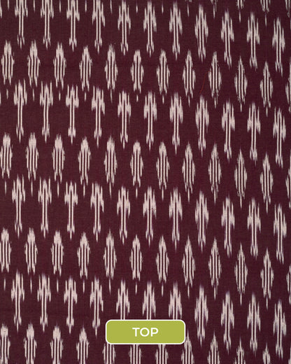 Pochampally Ikat Weave Cotton 3PC Unstiched Suit Set