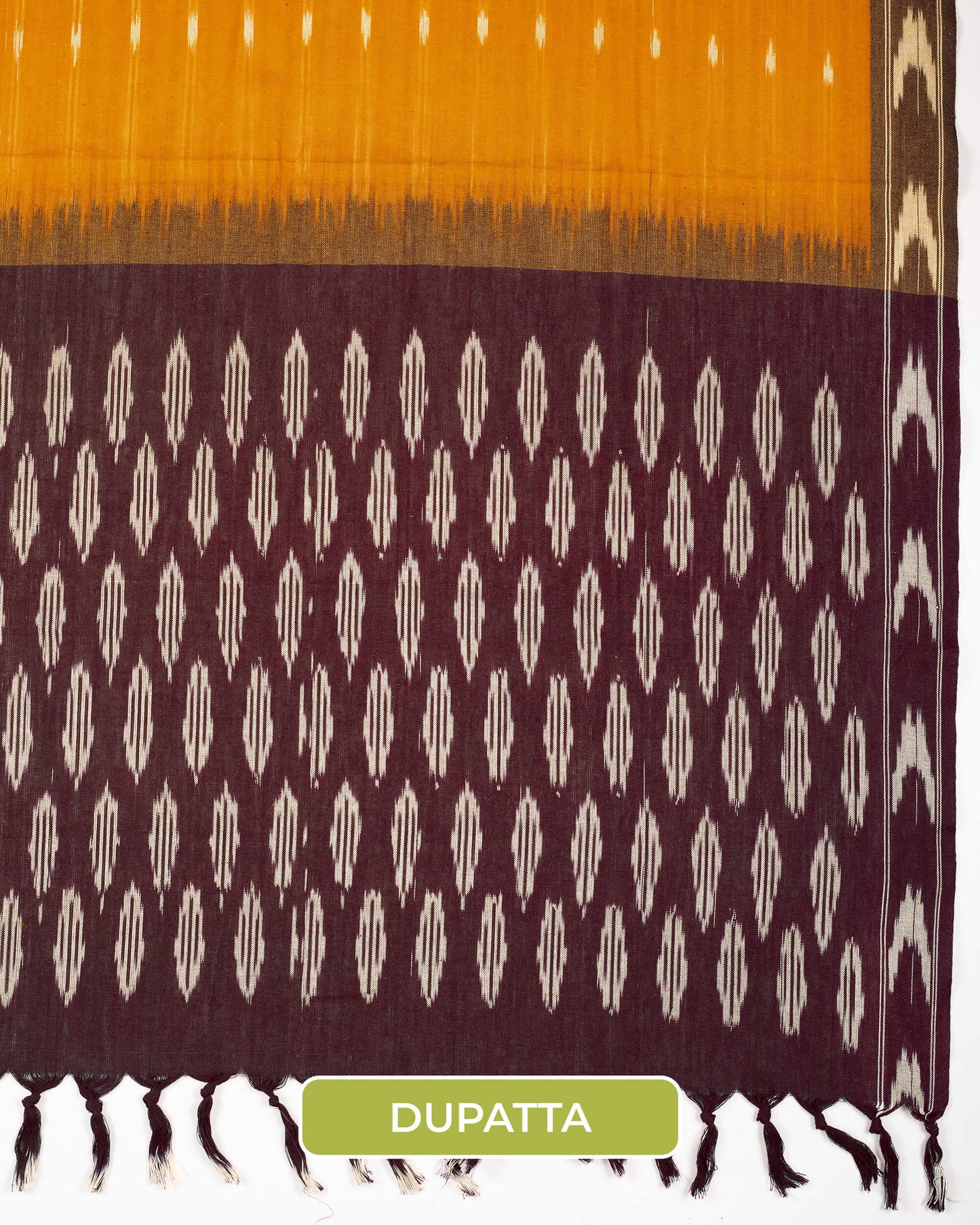 Pochampally Ikat Weave Cotton 3PC Unstiched Suit Set