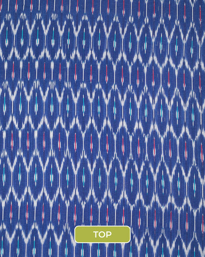 Pochampally Ikat Weave Cotton 3PC Unstiched Suit Set