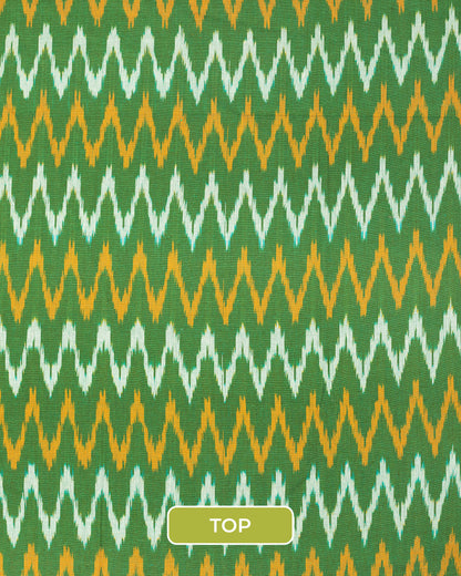 Pochampally Ikat Weave Cotton 3PC Unstiched Suit Set